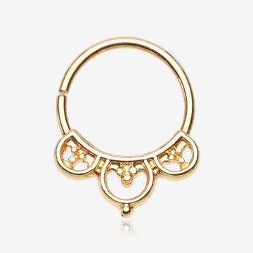 Golden Royal Goddess Bendable Twist Hoop Ring